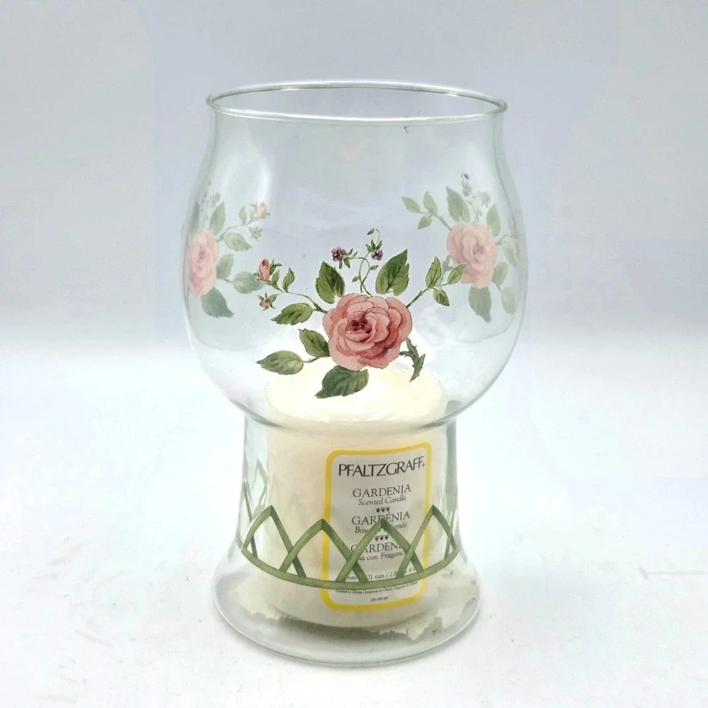Pfaltzgraff Perennials  Floating Pillar Candle Lamp Gardenia NEW in Box‎